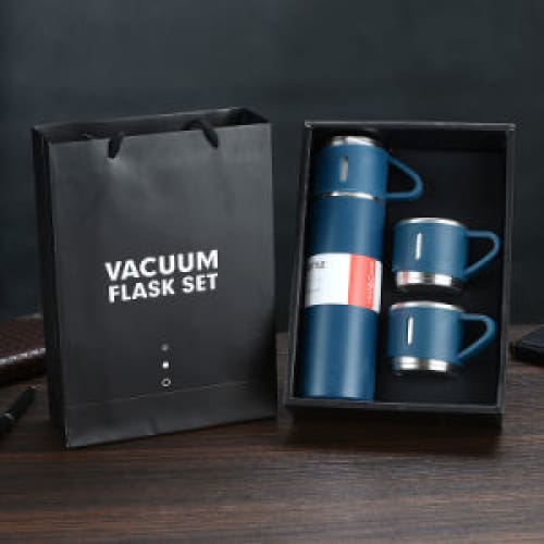 Thermos isotherme avec 3 tasses (FLASH SET) - Bleu Thermos isotherme avec 3 tasses (FLASH SET) - Bleu